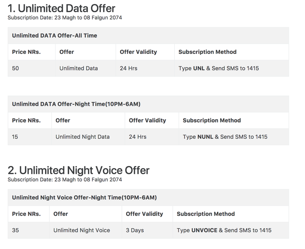 NTC Offers