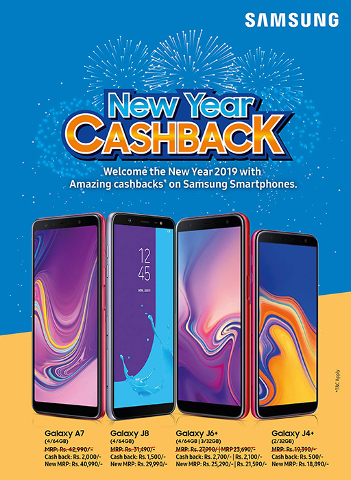 Samsung New Year Cash Back offer