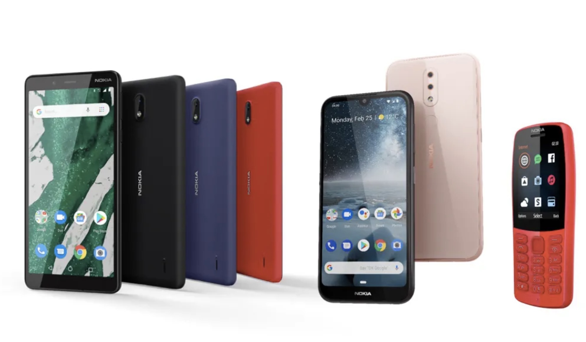 Nokia 1 Plus, Nokia 3.2, Nokia 4.2, Nokia 210