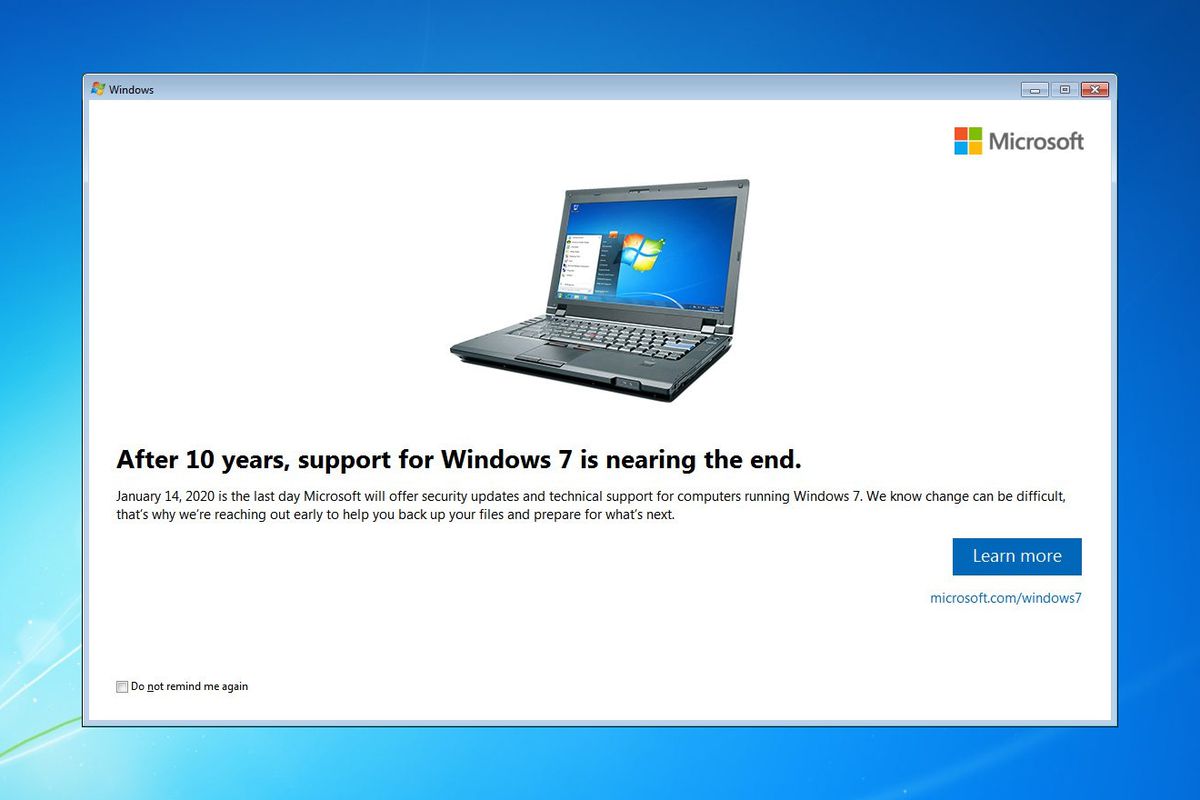 Microsoft ends Windows 7 support