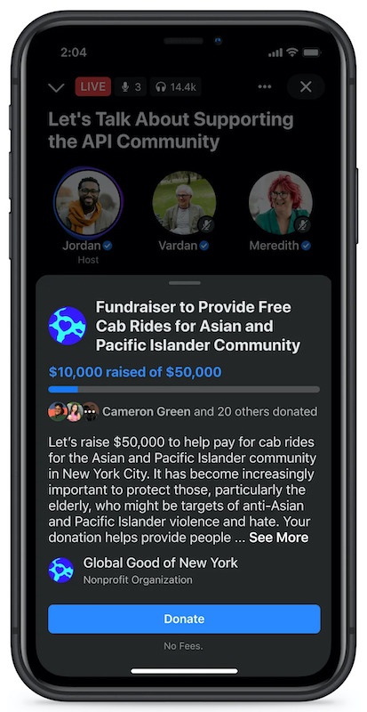 Facebook Live Audio Rooms