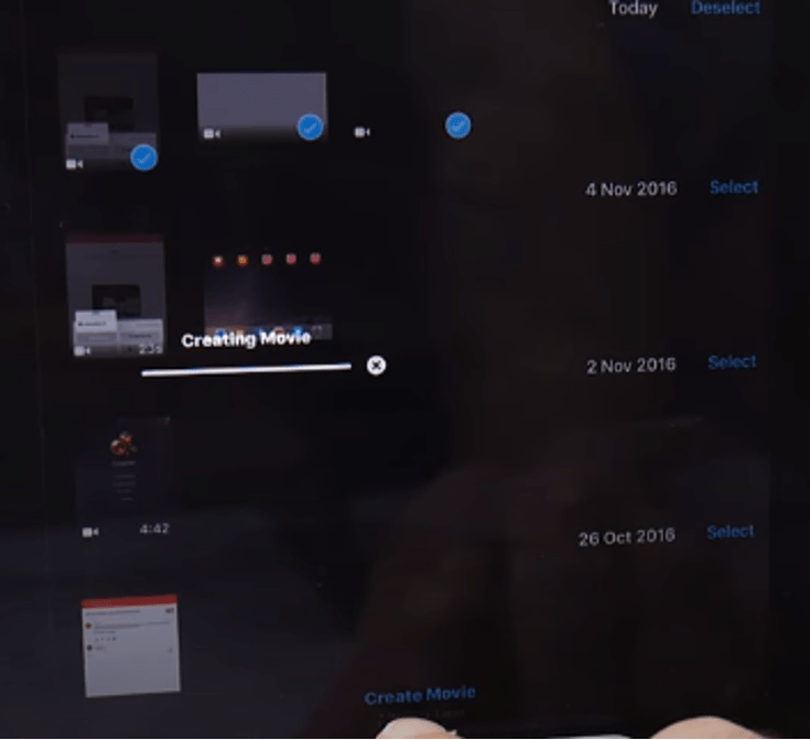 Combine videos on iMovie app